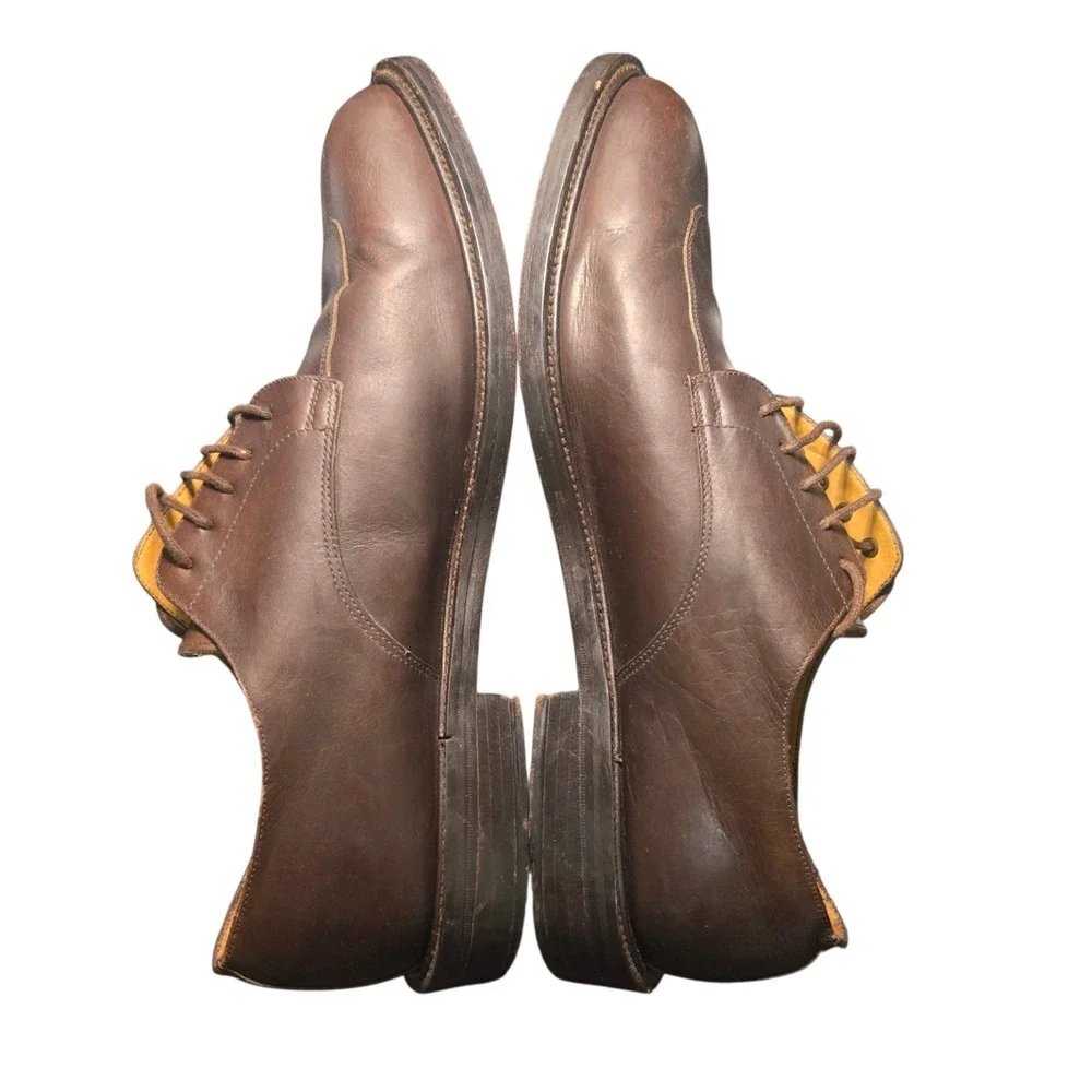 John Wood Shoemaker Mens Sz 13 Brown Norwegian Split Toe Dress Shoes COUSU